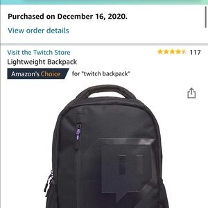 🐙 NWT 🐙 Twitch Gamer Backpack OS
